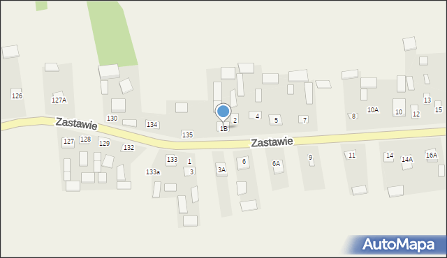 Zastawie, Zastawie, 1B, mapa Zastawie