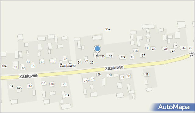 Zastawie, Zastawie, 28, mapa Zastawie