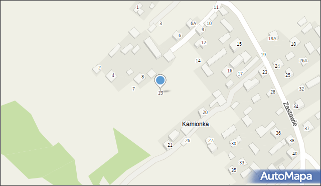 Zastawie, Zastawie, 13, mapa Zastawie