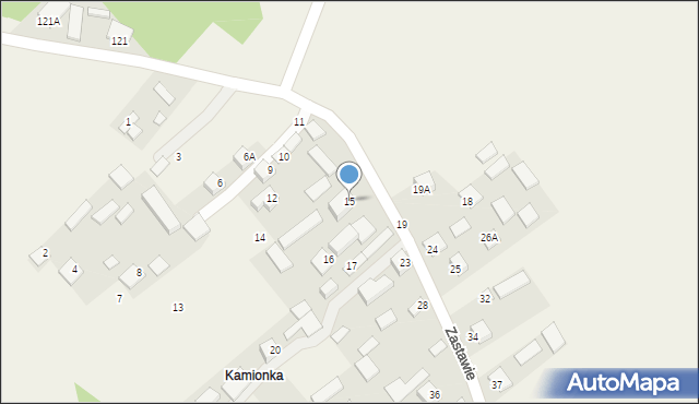 Zastawie, Zastawie, 15, mapa Zastawie