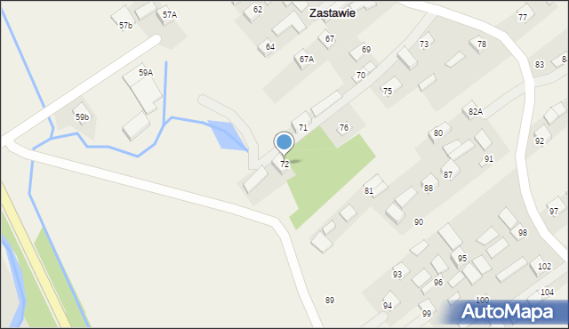 Zastawie, Zastawie, 72, mapa Zastawie