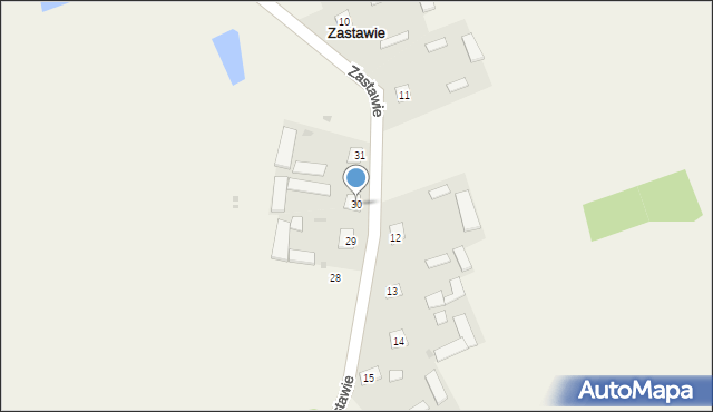 Zastawie, Zastawie, 30, mapa Zastawie