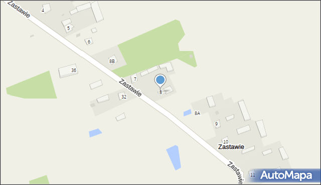 Zastawie, Zastawie, 8, mapa Zastawie