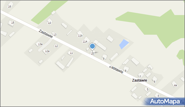 Zastawie, Zastawie, 10, mapa Zastawie