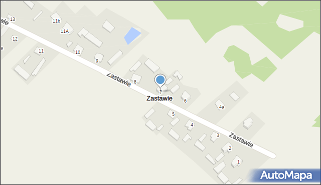 Zastawie, Zastawie, 7, mapa Zastawie