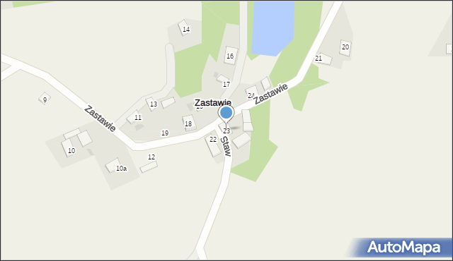 Zastawie, Zastawie, 23, mapa Zastawie