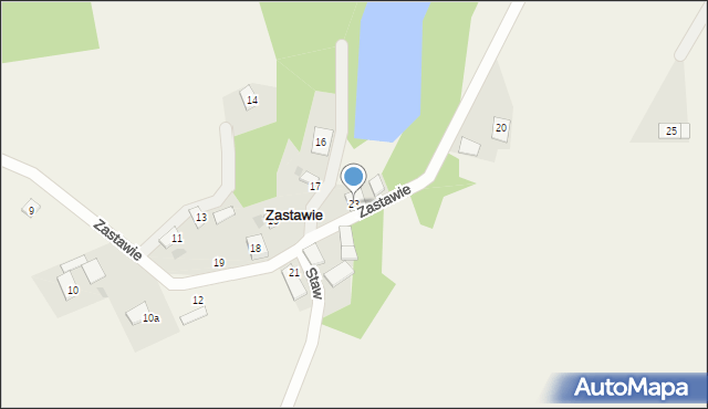 Zastawie, Zastawie, 24, mapa Zastawie