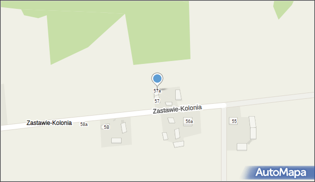 Zastawie-Kolonia, Zastawie-Kolonia, 57a, mapa Zastawie-Kolonia