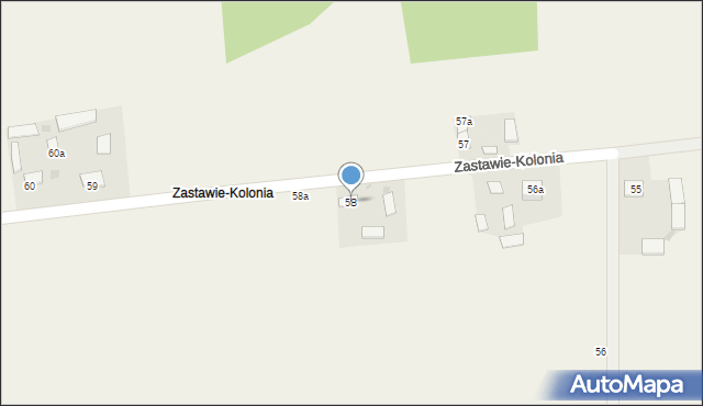 Zastawie-Kolonia, Zastawie-Kolonia, 58, mapa Zastawie-Kolonia