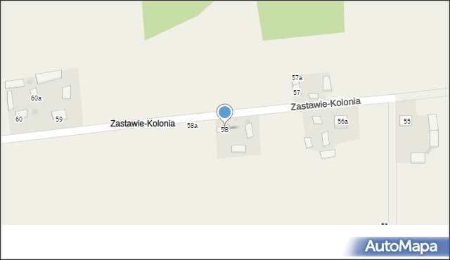 Zastawie-Kolonia, Zastawie-Kolonia, 58, mapa Zastawie-Kolonia