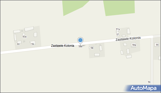 Zastawie-Kolonia, Zastawie-Kolonia, 58a, mapa Zastawie-Kolonia