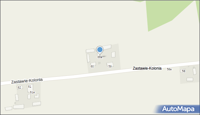 Zastawie-Kolonia, Zastawie-Kolonia, 60a, mapa Zastawie-Kolonia