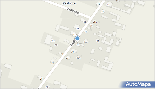 Zastocze, Zastocze, 31, mapa Zastocze