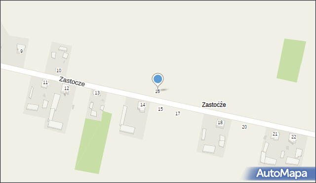 Zastocze, Zastocze, 16, mapa Zastocze