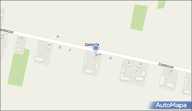 Zastocze, Zastocze, 18, mapa Zastocze