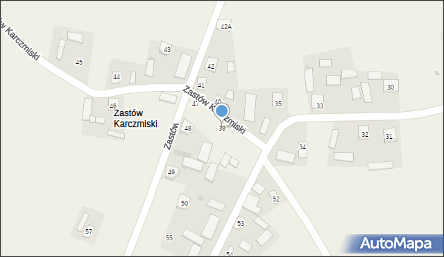 Zastów Karczmiski, Zastów Karczmiski, 38, mapa Zastów Karczmiski