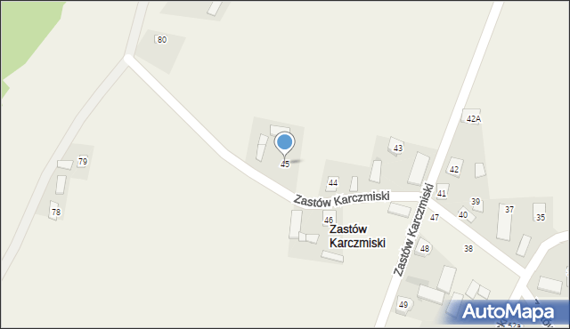 Zastów Karczmiski, Zastów Karczmiski, 45, mapa Zastów Karczmiski