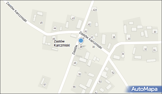 Zastów Karczmiski, Zastów Karczmiski, 48, mapa Zastów Karczmiski