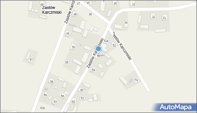 Zastów Karczmiski, Zastów Karczmiski, 53, mapa Zastów Karczmiski