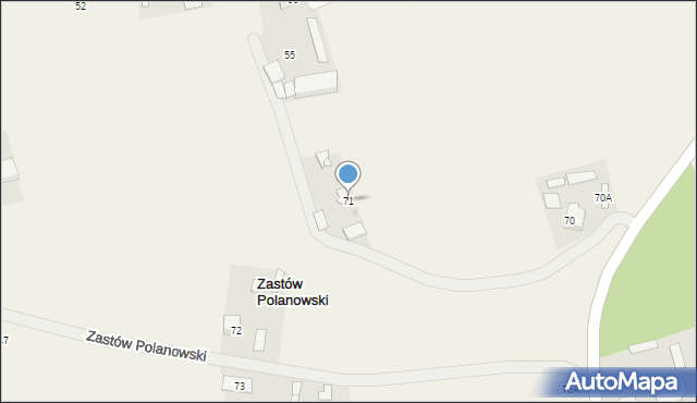 Zastów Polanowski, Zastów Polanowski, 71, mapa Zastów Polanowski