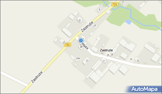 Zastruże, Zastruże, 19, mapa Zastruże