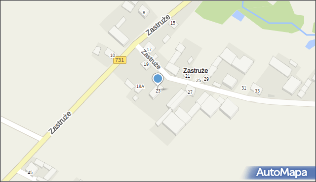 Zastruże, Zastruże, 23, mapa Zastruże