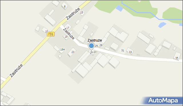 Zastruże, Zastruże, 27, mapa Zastruże