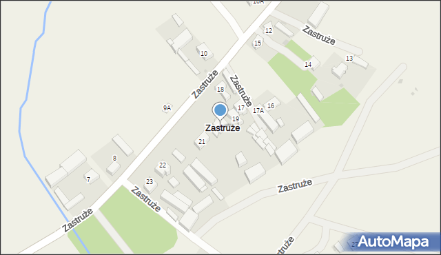 Zastruże, Zastruże, 20, mapa Zastruże