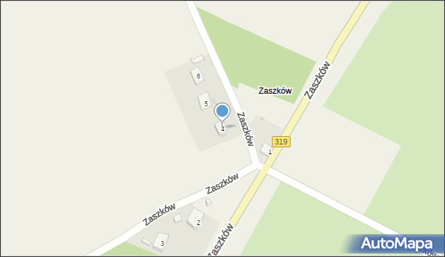 Zaszków, Zaszków, 4, mapa Zaszków