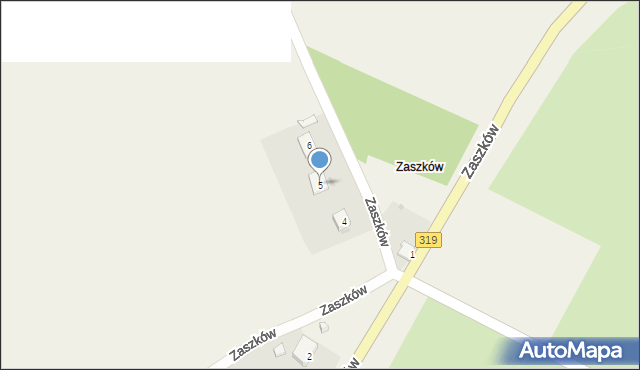 Zaszków, Zaszków, 5, mapa Zaszków