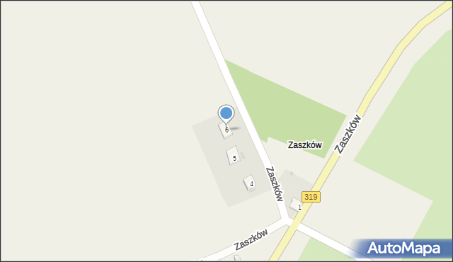 Zaszków, Zaszków, 6, mapa Zaszków