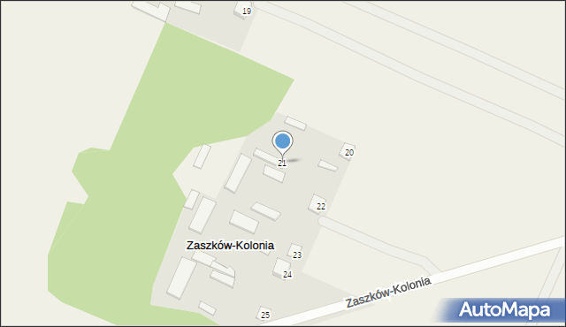 Zaszków-Kolonia, Zaszków-Kolonia, 21, mapa Zaszków-Kolonia