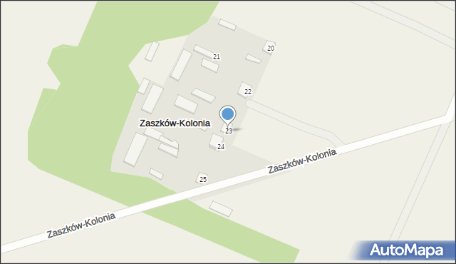 Zaszków-Kolonia, Zaszków-Kolonia, 23, mapa Zaszków-Kolonia