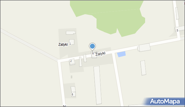 Zatyki, Zatyki, 4, mapa Zatyki