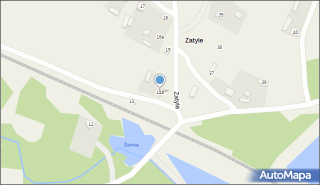 Zatyle, Zatyle, 14a, mapa Zatyle