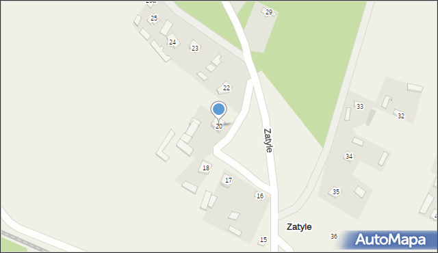 Zatyle, Zatyle, 20, mapa Zatyle