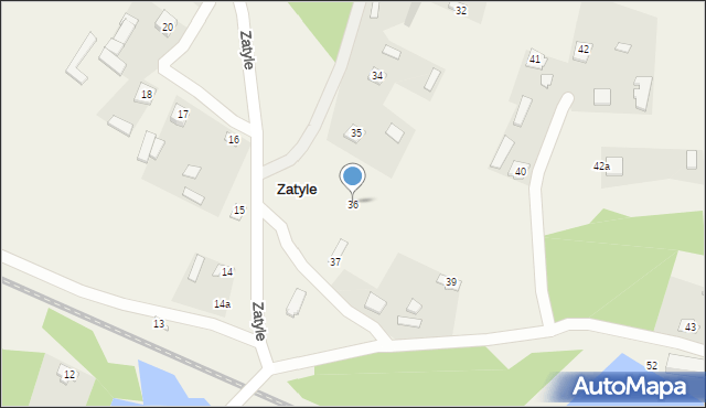 Zatyle, Zatyle, 36, mapa Zatyle