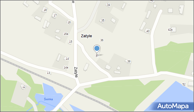 Zatyle, Zatyle, 37, mapa Zatyle