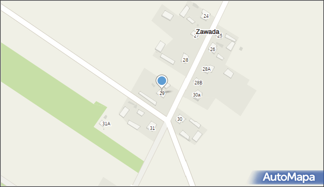 Zawada, Zawada, 29, mapa Zawada