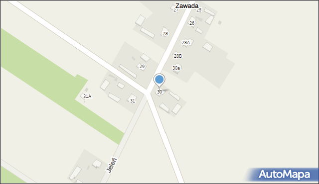 Zawada, Zawada, 30, mapa Zawada