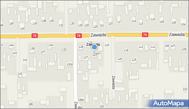 Zawada, Zawada, 123, mapa Zawada