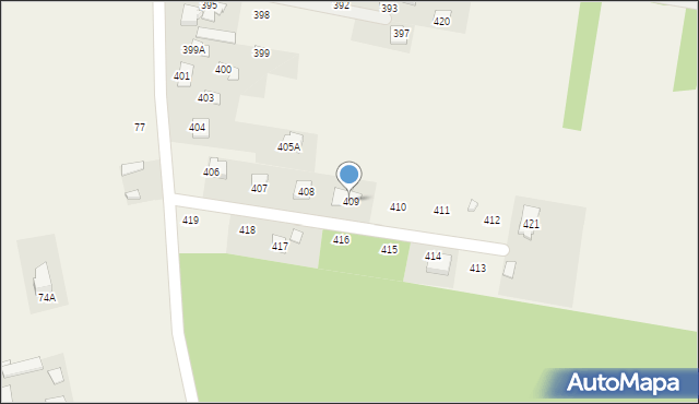Zawada, Zawada, 409, mapa Zawada