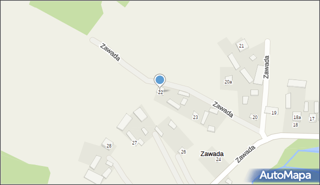 Zawada, Zawada, 22, mapa Zawada