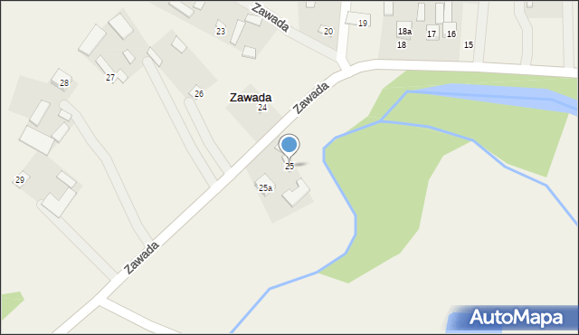 Zawada, Zawada, 25, mapa Zawada