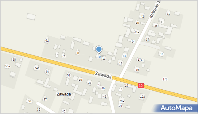 Zawada, Zawada, 10, mapa Zawada