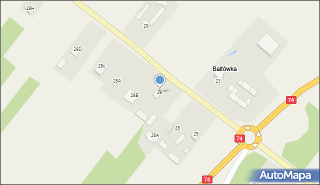 Zawada, Zawada, 28, mapa Zawada