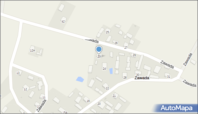 Zawada, Zawada, 23, mapa Zawada