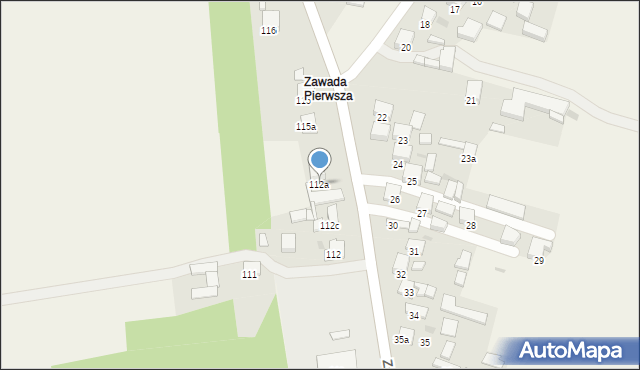 Zawada, Zawada, 112a, mapa Zawada