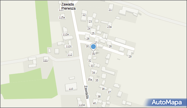 Zawada, Zawada, 31, mapa Zawada