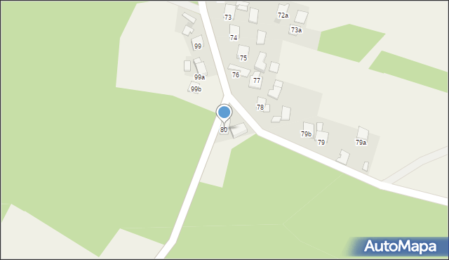 Zawada, Zawada, 80, mapa Zawada